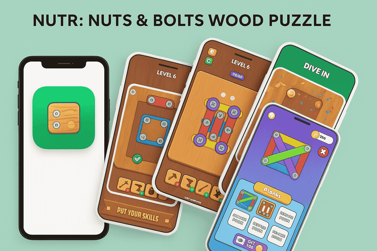 NUTR: Nuts & Bolts Wood Puzzle