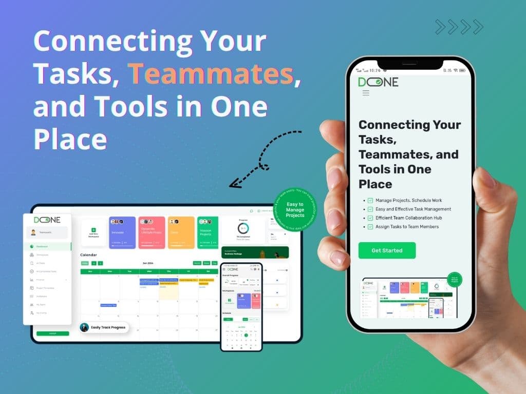 DONE homepage hero: connecting your tasks, teammates and tools in one place