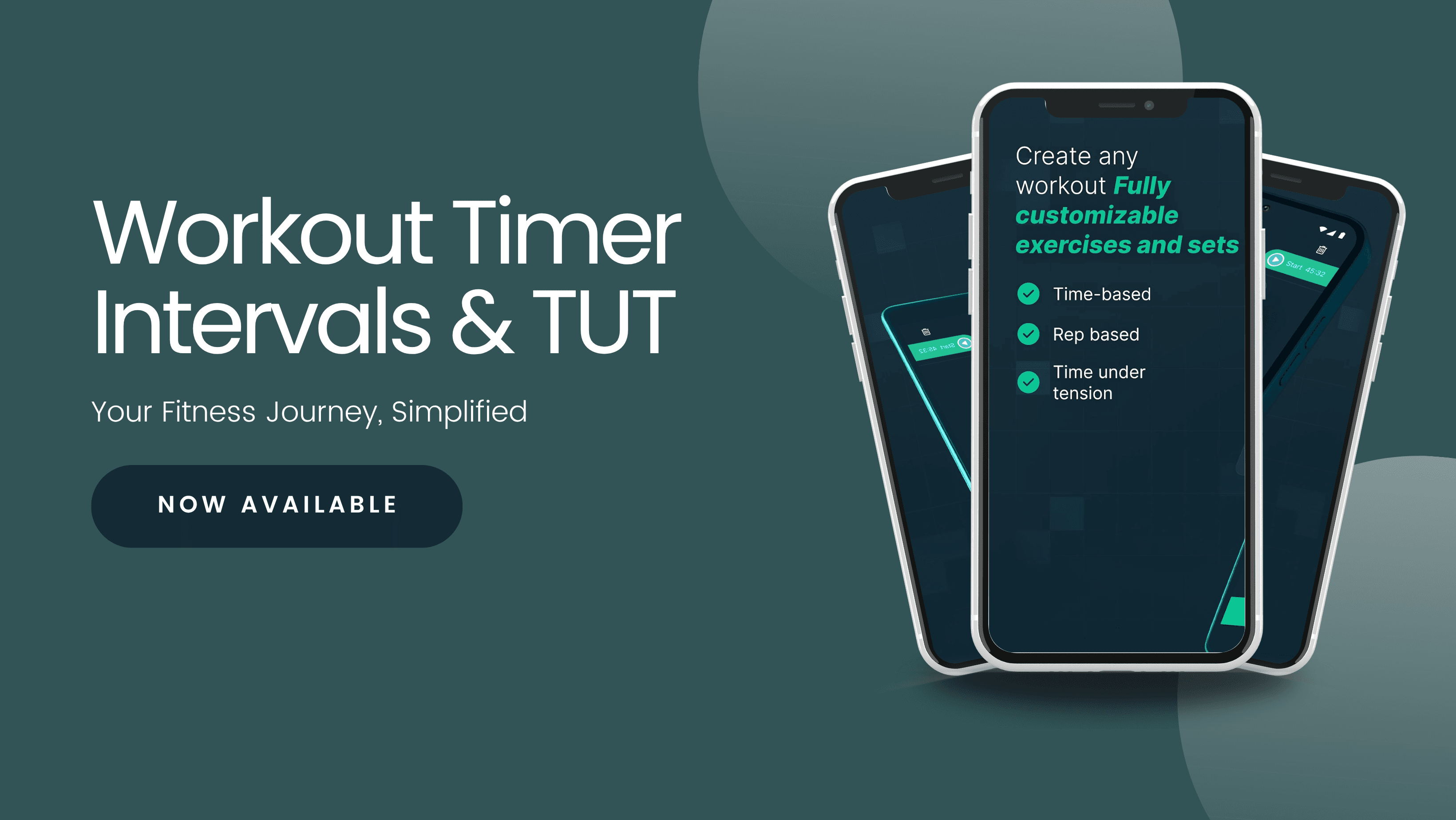 Workout Timer saved workout programme list