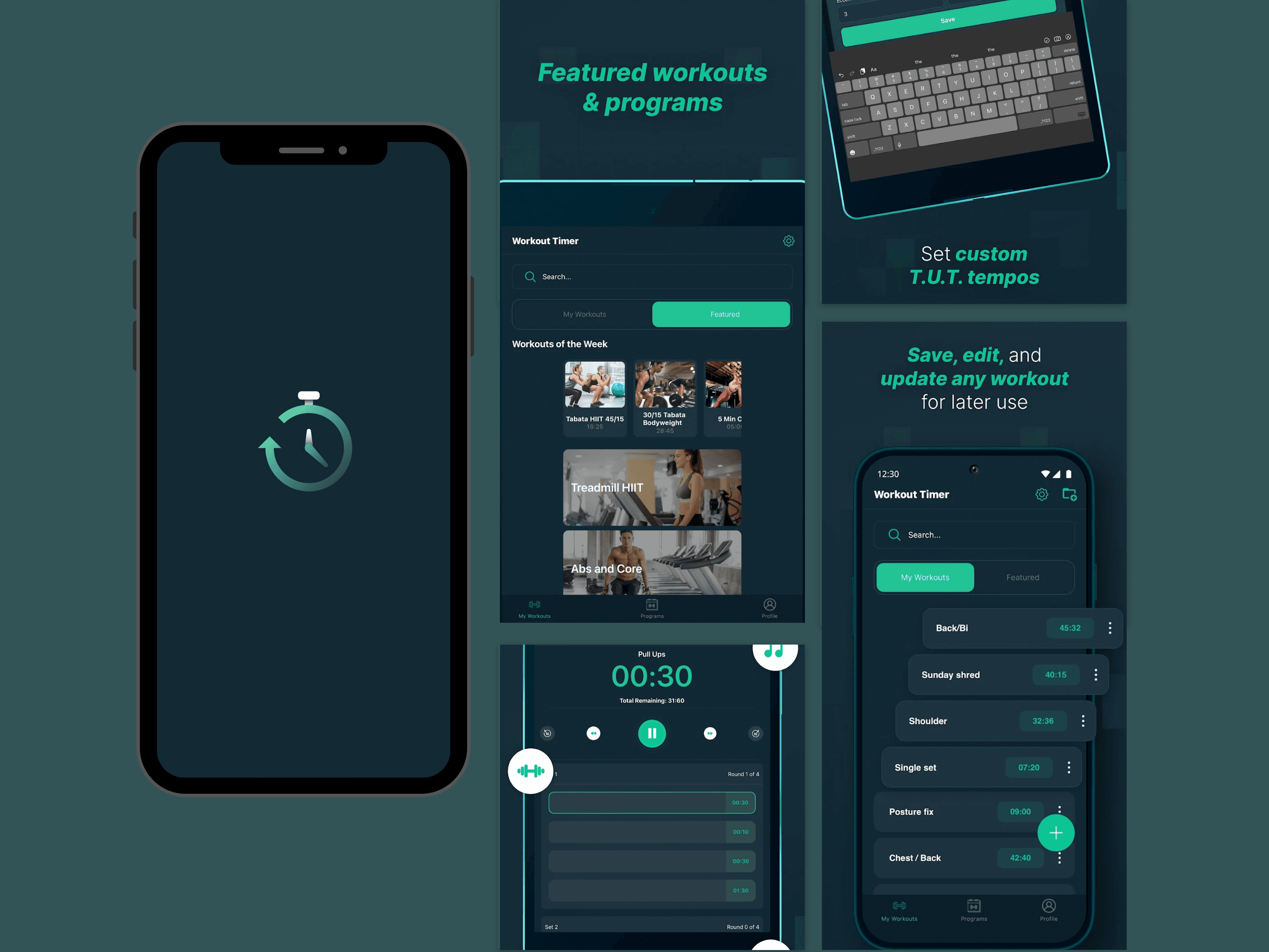 Workout Timer app hero: workout timer intervals and time-under-tension