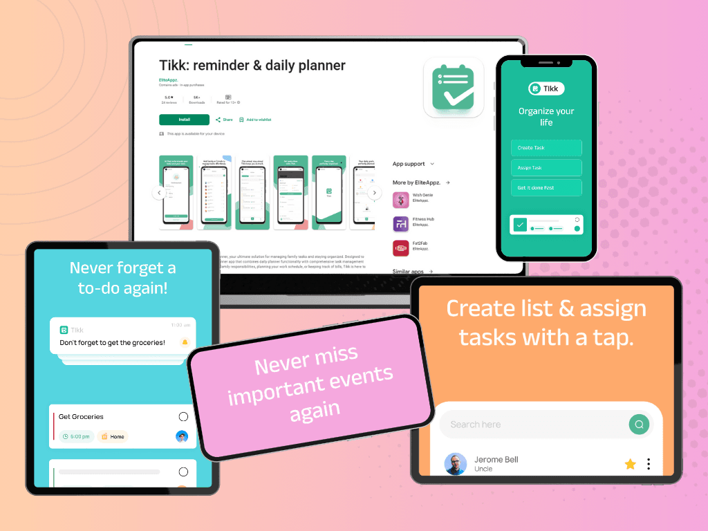 Tikk daily to-do list screen
